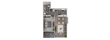 1 bed 1 bath apartment floor plan