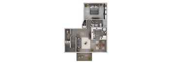1 bed 1 bath apartment floor plan