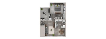 1 bed 1 bath apartment floor plan