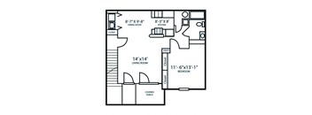 1 Bedroom Barkley Floor Plan