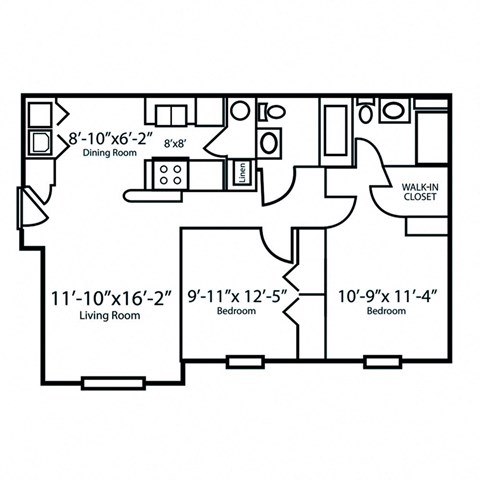 2 Bedroom Camlin Floor Plan