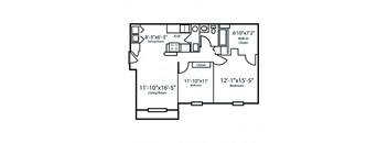 2 Bedroom Landing Floor Plan