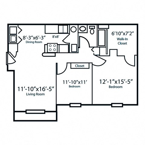 2 Bedroom Landing Floor Plan