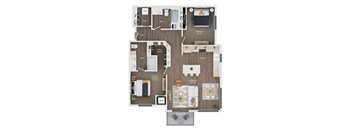 2 bed apartment floor plan