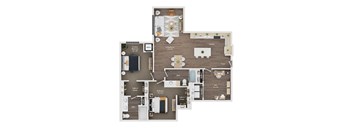 2 bed apartment floor plan