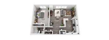 a 1 bedroom floor plan  1190 sq ft