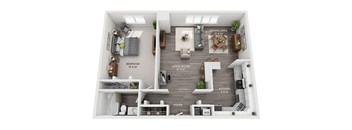a 2 bedroom192 sq ft floor plan