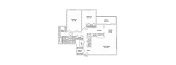 a floor plan of a house with a bedroom and a living room