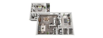 a 1 bedroom floor plan  1190 sq ft