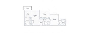 a floor plan of a house with bedrooms and a living room