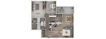 a103103  3 bedroom floor plan  the residences at