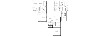 three different floor plans of a house with different floors and bedrooms