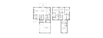three different floor plans of a house with different floors