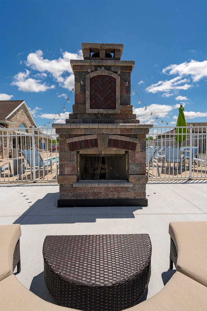 outdoor fireplace