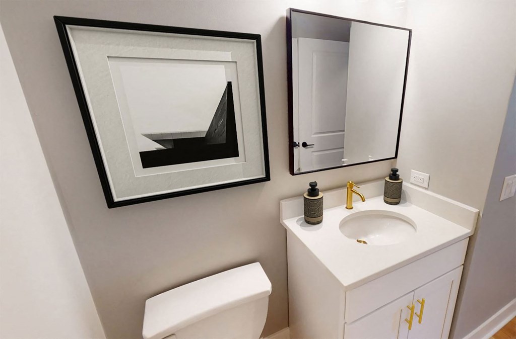 Brixin Franklin Apartments & Townhomes Renovated Bathroom