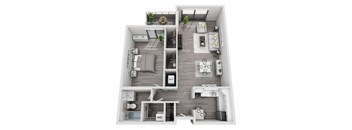 a 1 bedroom floor plan