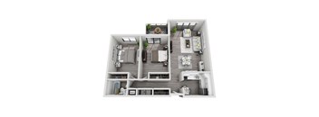 2 bedroom floor plan