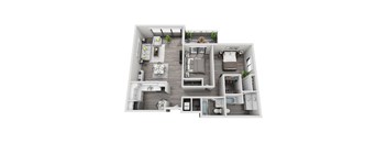 a 2 bedroom floor plan