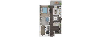 Boterra at Lago Mar Apartments Floor Plan A3 1 Bed 1 Bath
