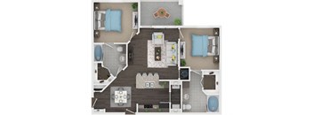 Boterra at Lago Mar Apartments Floor Plan B1 2 Bed 2 Bath
