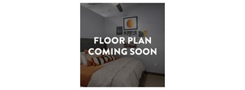 A bedroom with a bed and a wall hanging with the text
