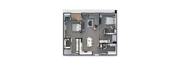 C1 Two Bedroom Floor Plan Arkansas Apartments