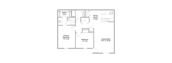 floor plan of a 2 bedroom apartment