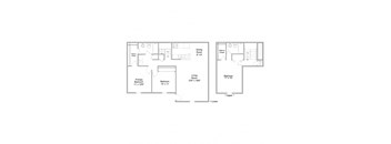 floor plan of a 3 bedroom apartment