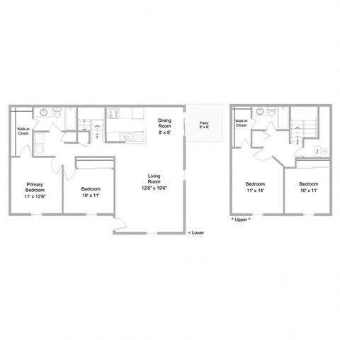 floor plan of a 4 bedroom apartment