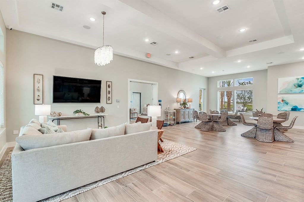 clubroom with tv and couch