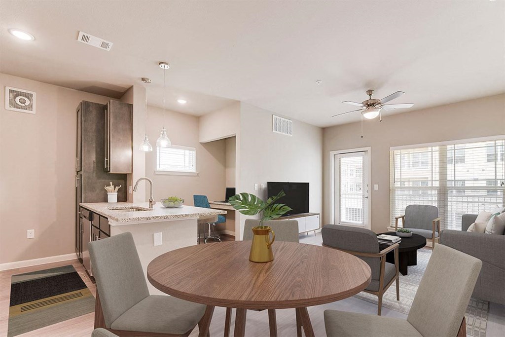 dining area with table and chairs