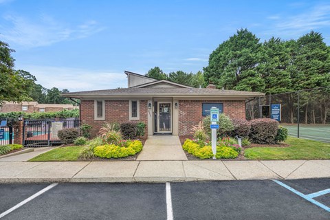 apartment leasing office entrance