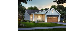 a rendering of a home with a garage door