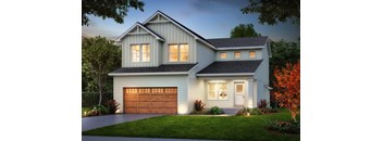 a rendering of a home with a garage door
