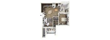 Champions Gate Apartments in San Antonio A1 Floor Plan