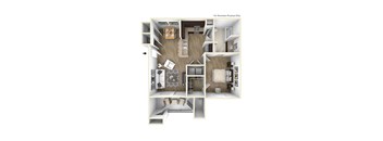 Champions Gate Apartments in San Antonio A2 Floor Plan