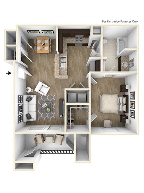 Champions Gate Apartments in San Antonio A2 Floor Plan