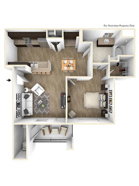 Champions Gate Apartments in San Antonio A3 Floor Plan