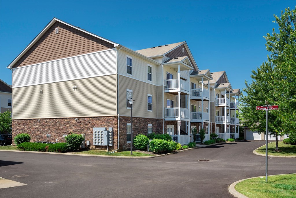three story apartment building exterior