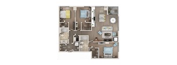 3 bedroom floor plan  the residences at sawmill estates apartment complexes  studio 2030
