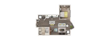 1 bed 1 bath apartment floor plan