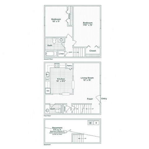 coolidge place townhomes floor plan Bp