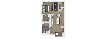 1 bed 1 bath apartment floor plan