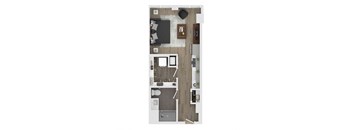 studio apartment floor plan