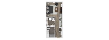 studio apartment floor plan