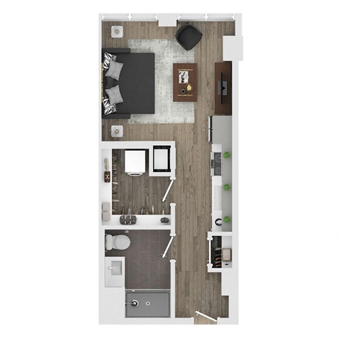 studio apartment floor plan