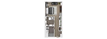 studio apartment floor plan
