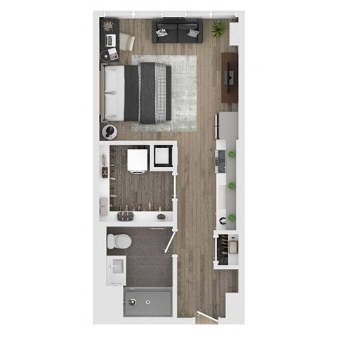 studio apartment floor plan
