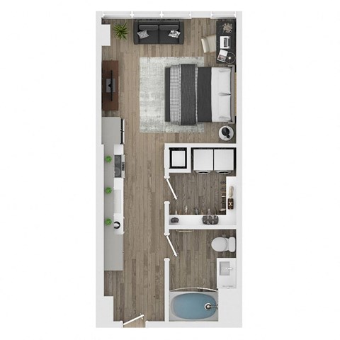 studio apartment floor plan