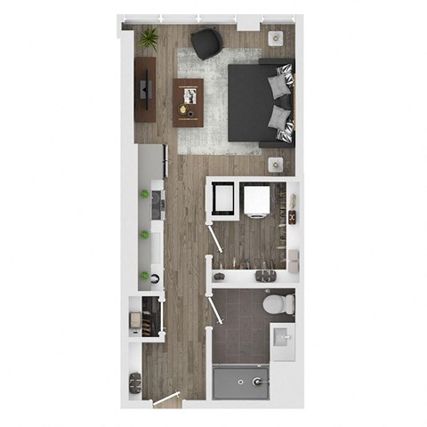 studio apartment floor plan